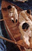 Joaquin Sorolla Canoeing painting